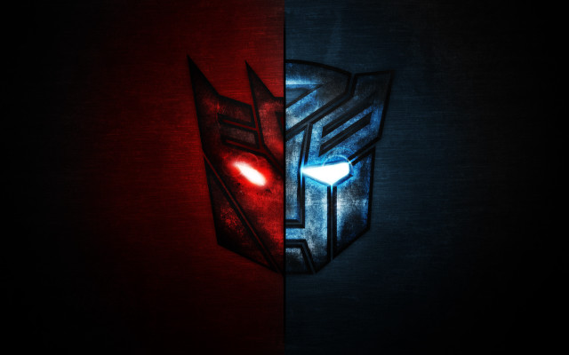 Red blue wall robot face free wallpaper for desktop - medium preview image