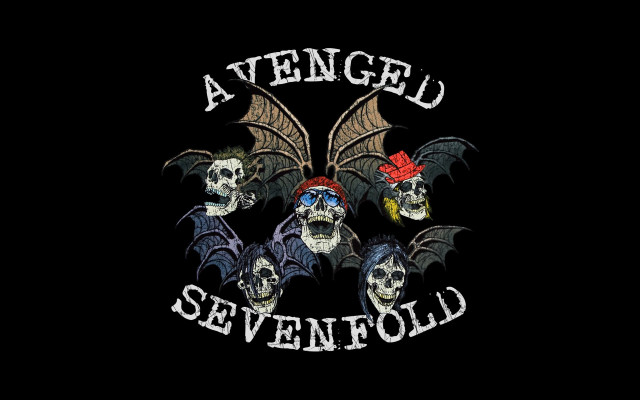Skulls bats avenge sevenfold white free wallpaper for desktop - medium preview image
