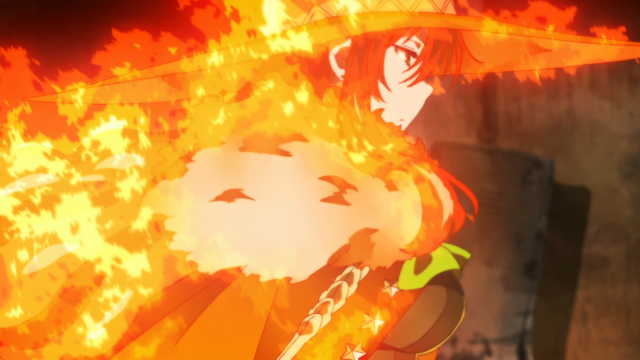 Man hat sword fireball flames free wallpaper for desktop - medium preview image