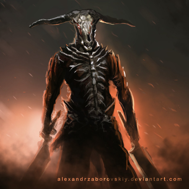 Demonic horned demon huge head free wallpaper for tablet - medium preview image