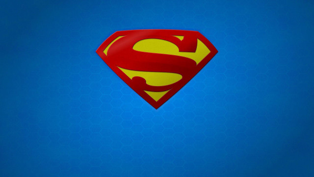 Superman logo blue background yellow #8 free wallpaper for desktop - medium preview image