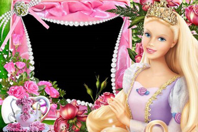 Barbie pink dress tiara rose free wallpaper for desktop - medium preview image