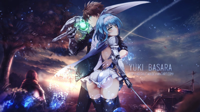 Anime couple sky stars clouds #2 free wallpaper for desktop - medium preview image