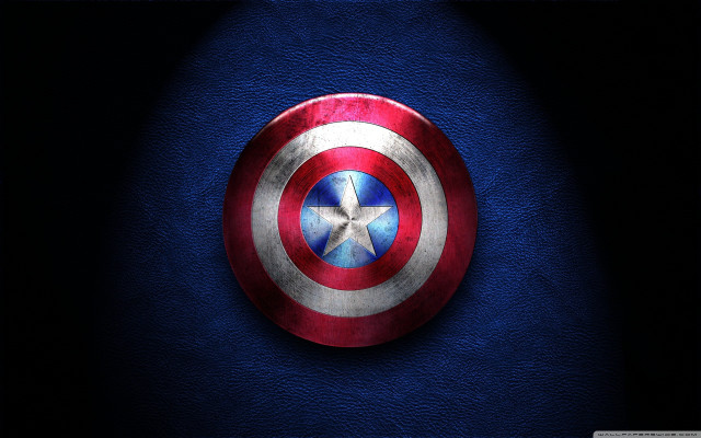 Captain america shield blue black free wallpaper for desktop - medium preview image