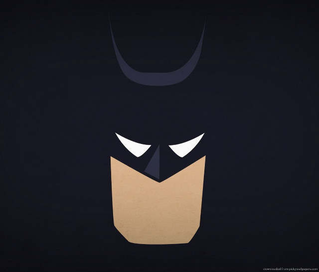 Batman mask black background white free wallpaper for desktop - medium preview image