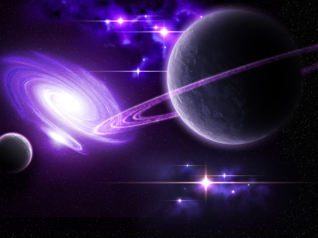 Space scene star planet bright free wallpaper for desktop - medium preview image