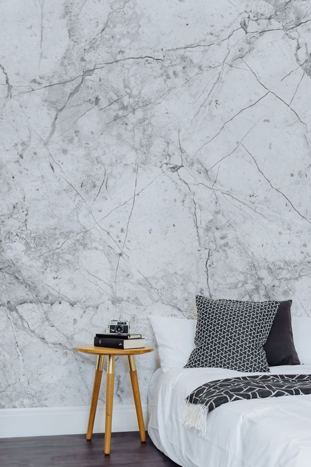 Marble wall bedroom table bed free wallpaper for mobile - medium preview image