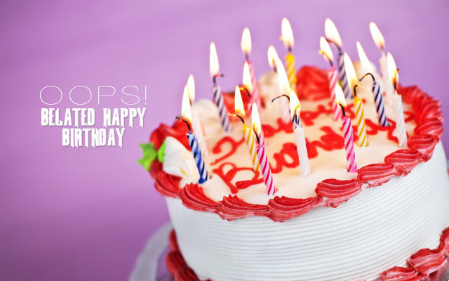 Birthday cake candles happy message #4 free wallpaper for desktop - medium preview image