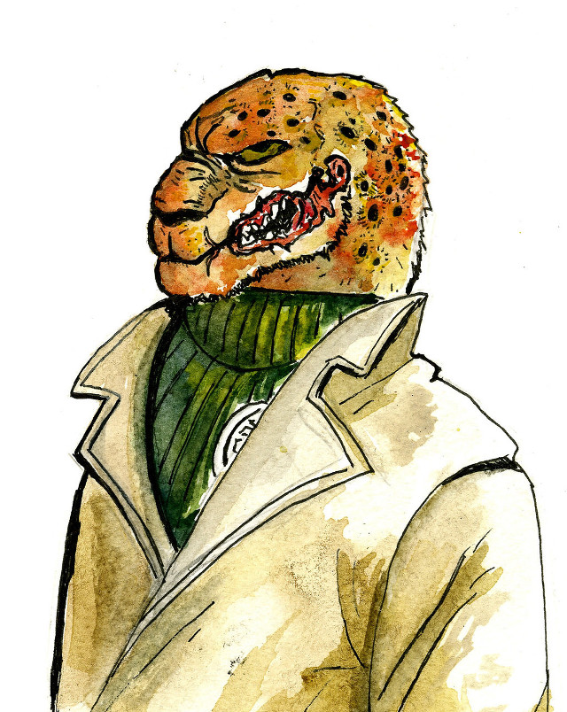 Man white coat green scarf free wallpaper for mobile - medium preview image