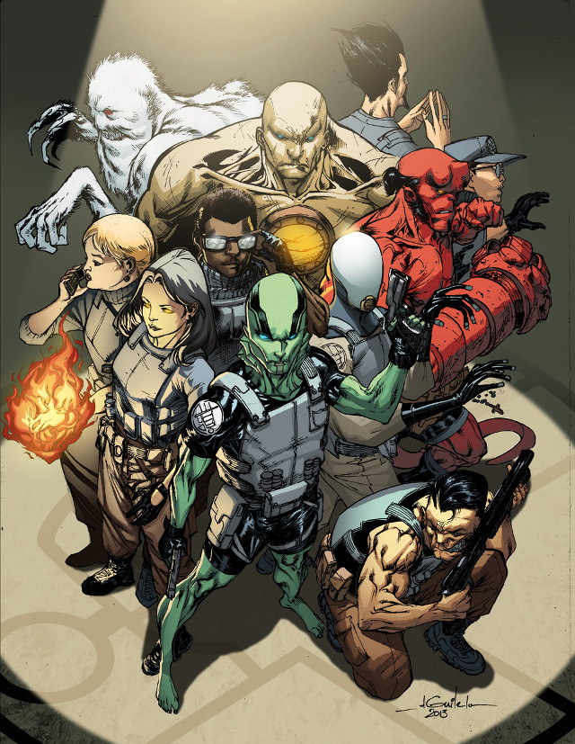 Cartoon characters circle light shadow free wallpaper for mobile - medium preview image