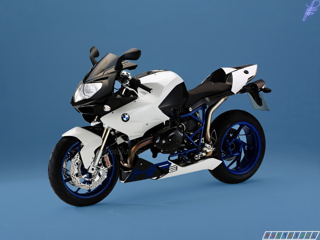 White black motorcycle blue background #2 free wallpaper for desktop - medium preview image