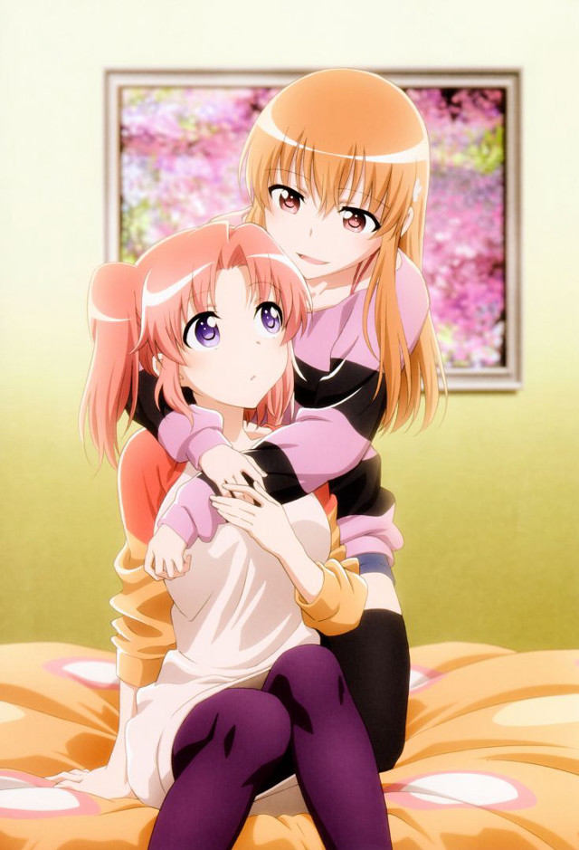 Anime girls bed window flower free wallpaper for mobile - medium preview image