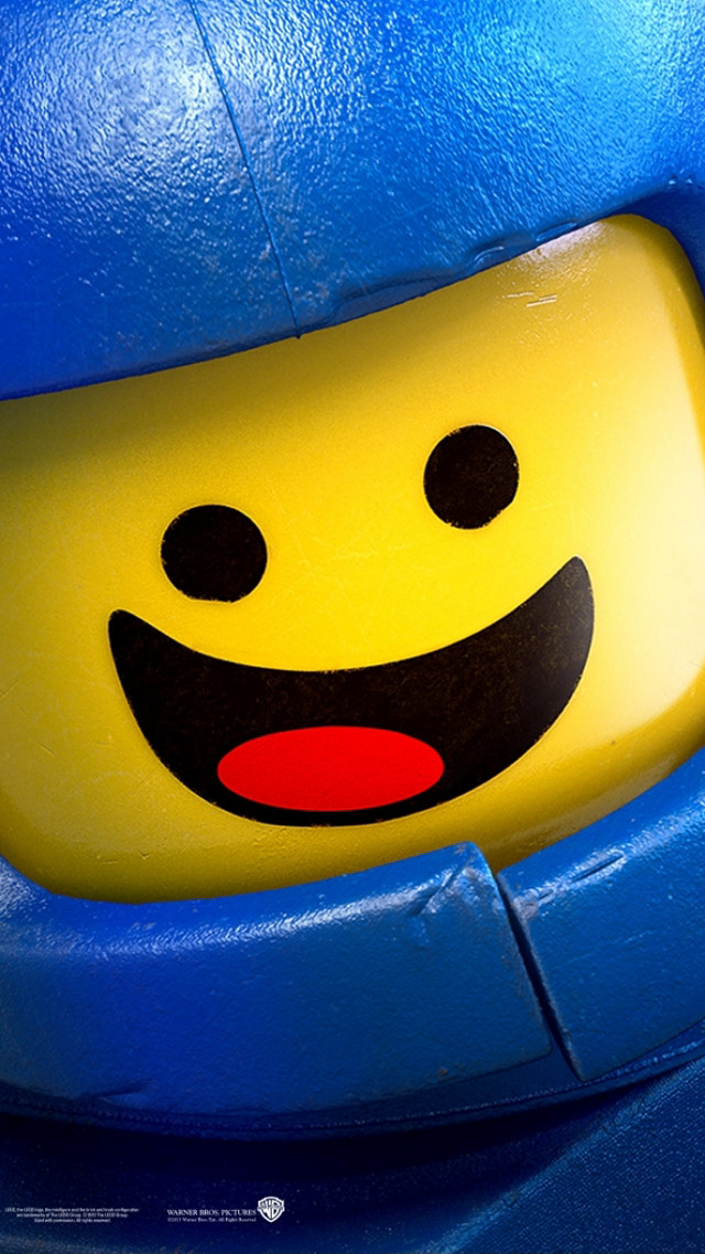 Lego character blue helmet yellow free wallpaper for mobile - medium preview image
