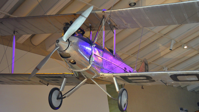 Small airplane ceiling purple light free wallpaper for desktop - medium preview image