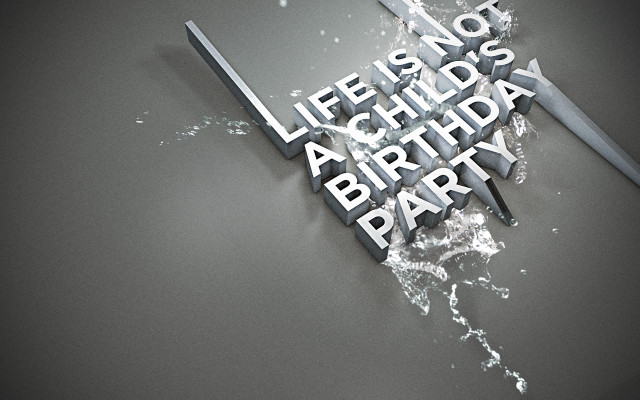 Metal knife words photorealism greyscale free wallpaper for desktop - medium preview image