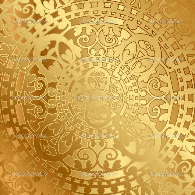 Gold background circular design stock free wallpaper for tablet - medium preview image