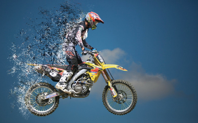 Man riding dirt bike air #3 free wallpaper for desktop - medium preview image