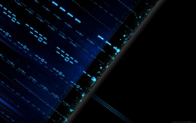 Dark background blue lines dots free wallpaper for desktop - medium preview image