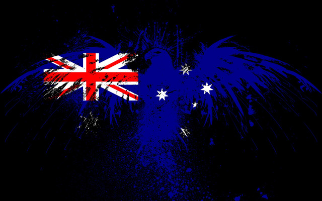 Flag bird stars australian tonalism free wallpaper for desktop - medium preview image