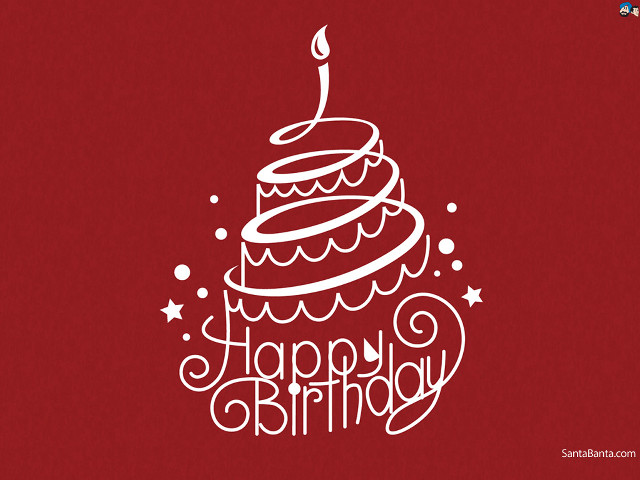 Birthday cake candle happy birthday free wallpaper for desktop - medium preview image