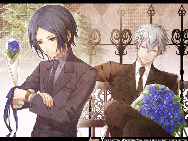 Couple sitting fence flowers vase free wallpaper for desktop - medium preview image