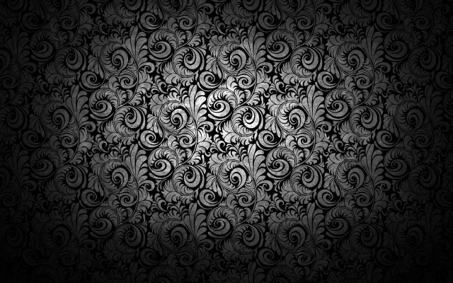 Black white wallpaper swirls leaves free wallpaper for desktop - medium preview image