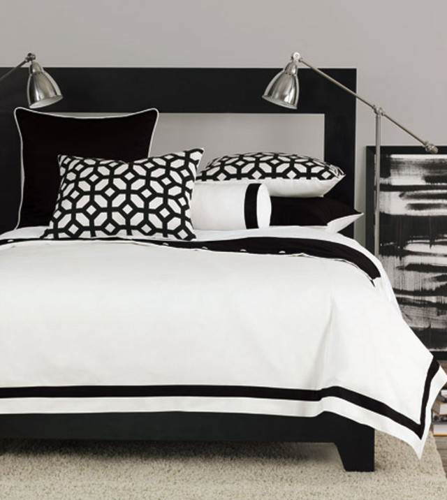 Bed black white pillows headboard free wallpaper for tablet - medium preview image