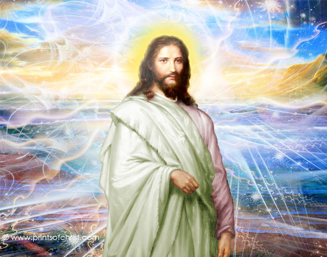 Jesus sky clouds sun ocean free wallpaper for desktop - medium preview image