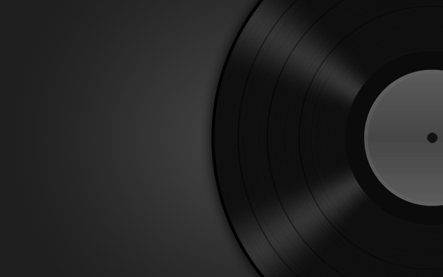 Black record white center shadow free wallpaper for desktop - medium preview image