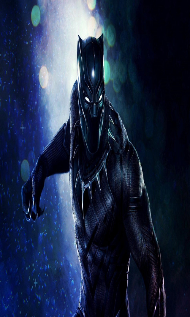 Black panther dark background stars #2 free wallpaper for mobile - medium preview image