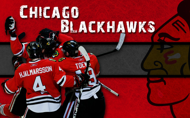 Hockey players red background chicago free wallpaper for desktop - medium preview image
