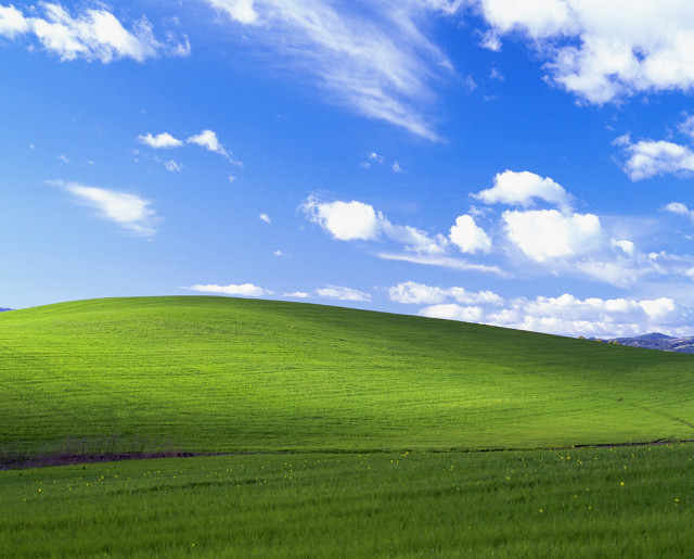 Green field blue sky clouds #67 free wallpaper for desktop - medium preview image