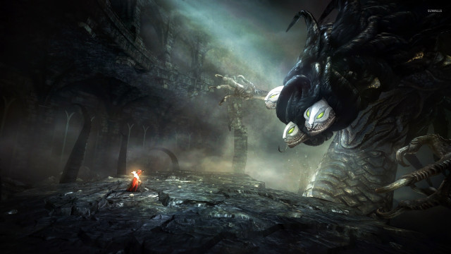 Person dragon demon cave dark free wallpaper for desktop - medium preview image