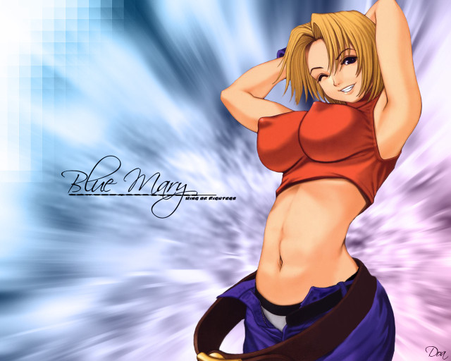 Cartoon redshirt blueSkirt whiteSwirl anime free wallpaper for desktop - medium preview image
