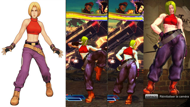 Woman redtop purplepants standing picture free wallpaper for desktop - medium preview image