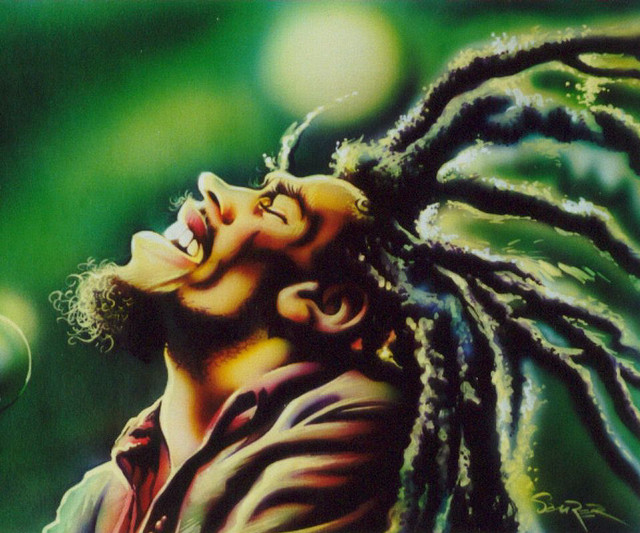 Man dreadlocks eyes closed painting free wallpaper for desktop - medium preview image