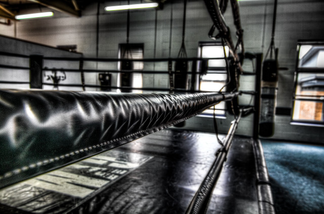 Boxing ring black leather bench free wallpaper for desktop - medium preview image