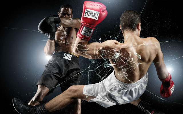 Boxing fight shattered glass ring #2 free wallpaper for desktop - medium preview image