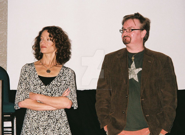 Man woman standing screen star free wallpaper for desktop - medium preview image