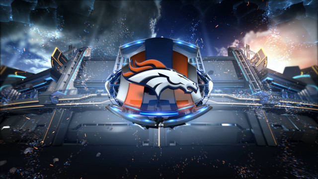 Denver football logo futuristic background free wallpaper for desktop - medium preview image