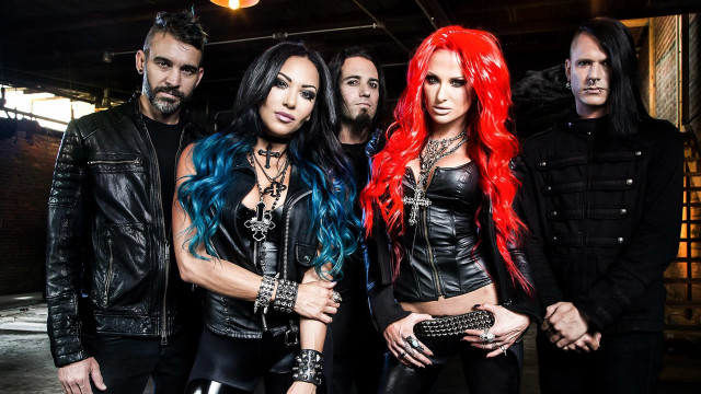 Red hair group black clothes free wallpaper for desktop - medium preview image