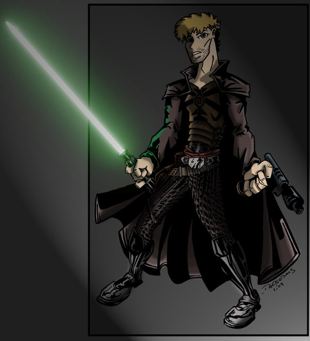 Man armor blonde solo lightsaber free wallpaper for tablet - medium preview image