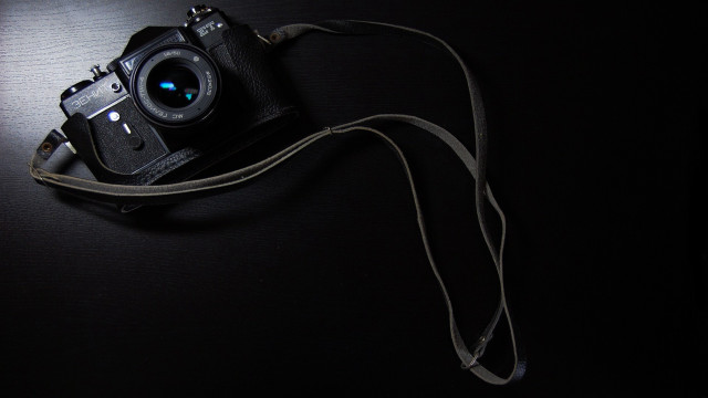 Camera strap black surface black free wallpaper for desktop - medium preview image