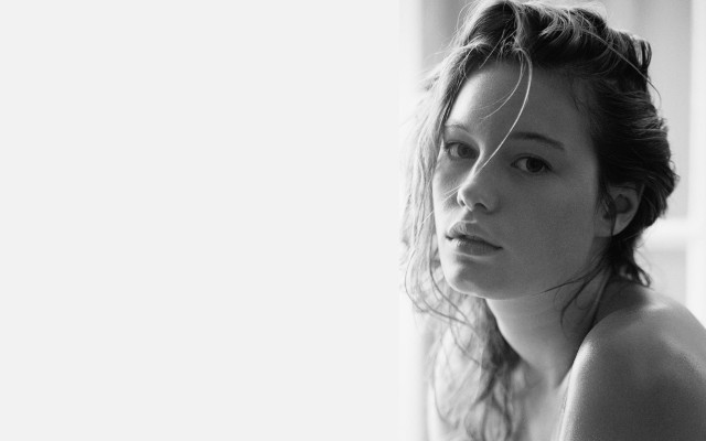 Woman chair hair blowing wind free wallpaper for desktop - medium preview image