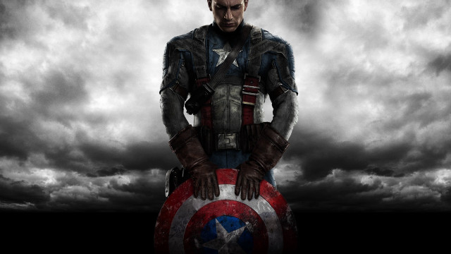 Captain america cloudy sky military free wallpaper for desktop - medium preview image
