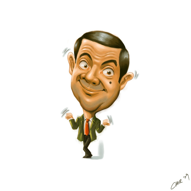 Caricature man suit tie hands free wallpaper for tablet - medium preview image