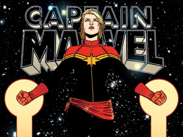 Woman captain marvel costume galaxy free wallpaper for desktop - medium preview image