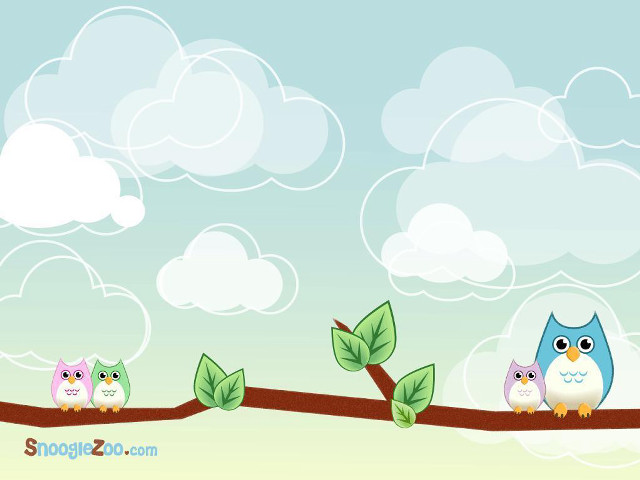 Three owls branch blue sky free wallpaper for desktop - medium preview image
