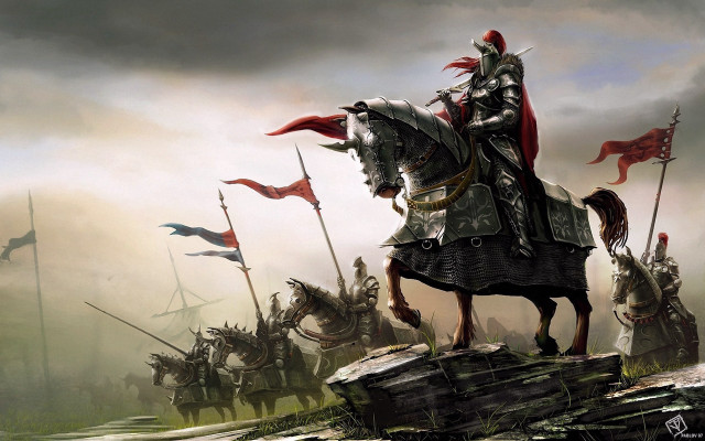 Knight on horse other knights free wallpaper for desktop - medium preview image
