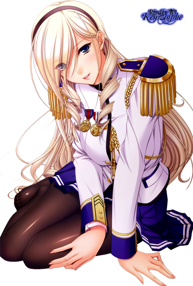 Anime girl blonde hair blue #13 free wallpaper for mobile - medium preview image